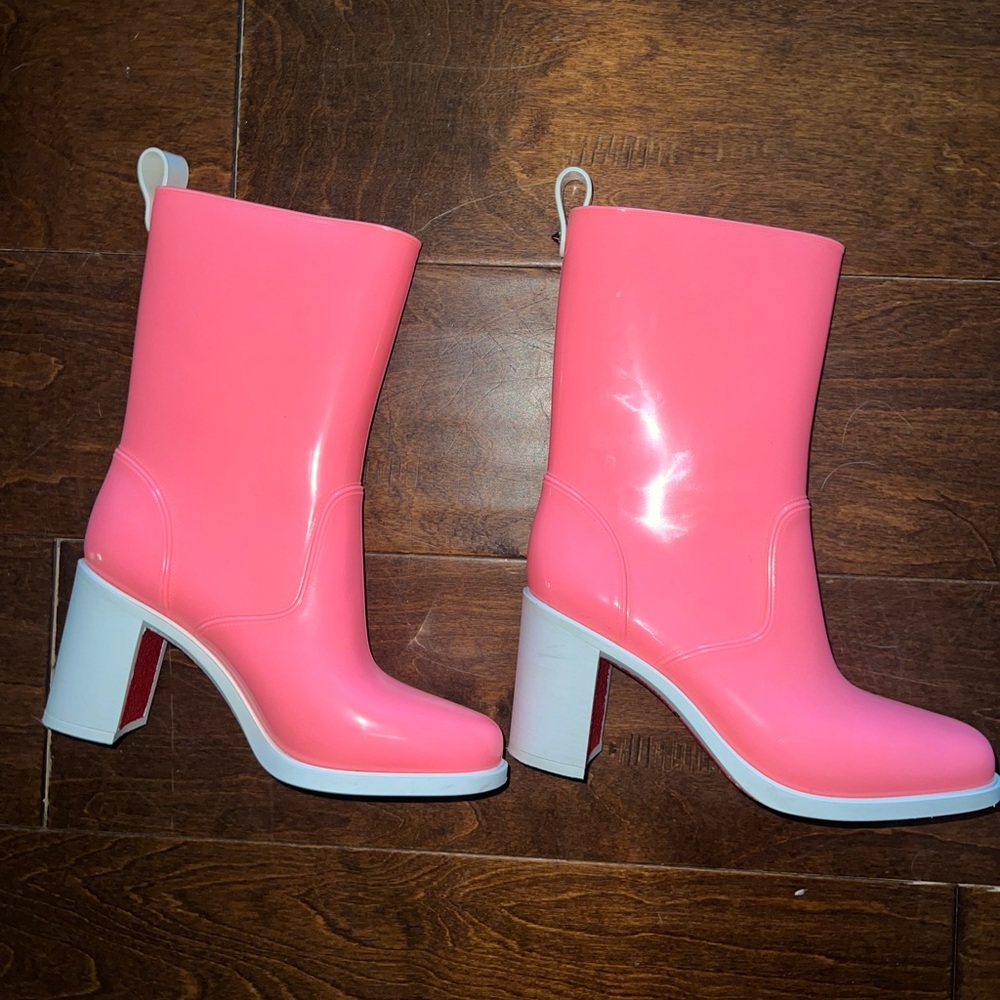 WORN ONE TIME brand new Christian Louboutin rain boots! Size EU 38 or US 7.5.